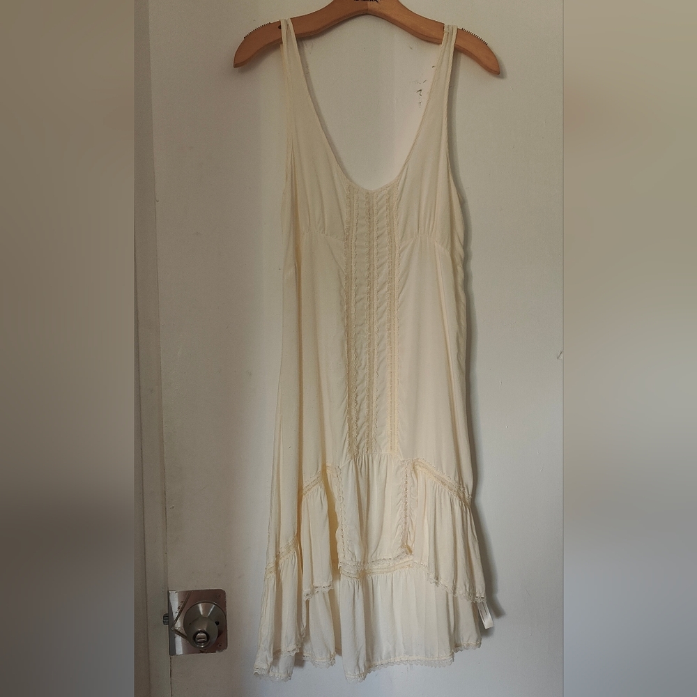 Free People Cream High-Low Sleeveless Dress - Picture 2 of 6